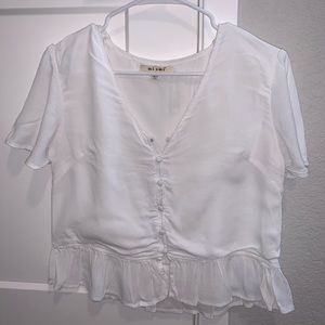 Miami white cropped shirt